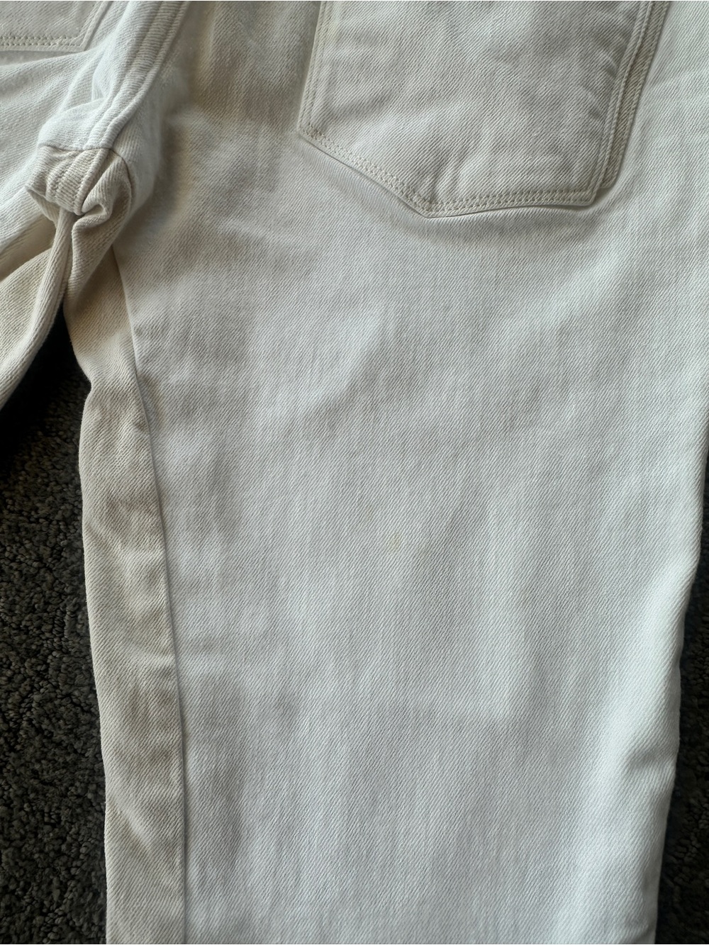 FRAME Le Mini Boot White Crop Raw Hem Denim Jeans Minimalist - Size 27 - Picture 9 of 11
